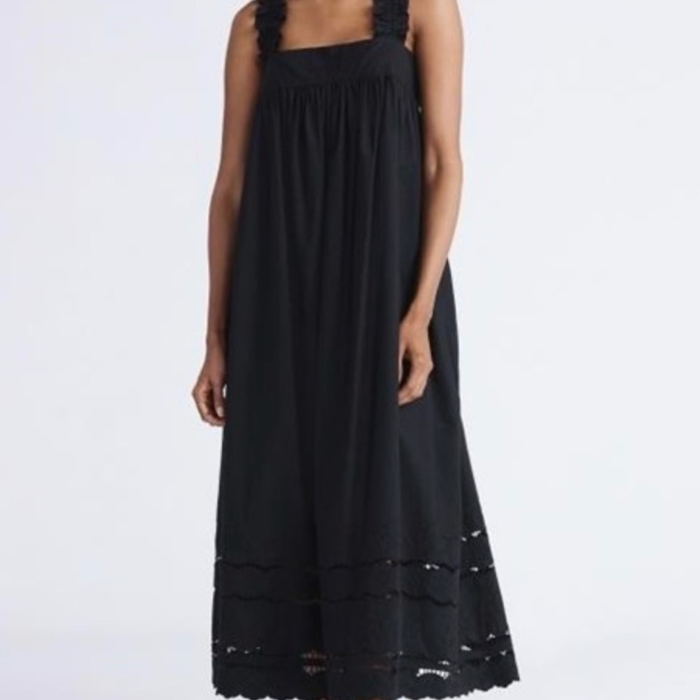 Women’s Free Assembly Black Eyelet Maxi Dress XS (0-2)